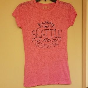 Pink Seattle t-shirt